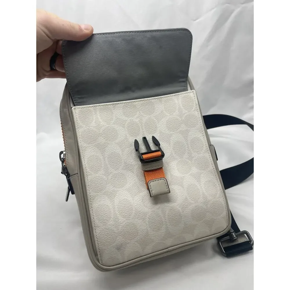 Coach Track Pack In Colorblock‎ Signature Canvas C8126
